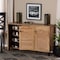 Baxton Studio Coolidge ModernOak Brown Finished Wood 3-Door Shoe Storage Cabinet 197-11927-ZORO - alternate 3